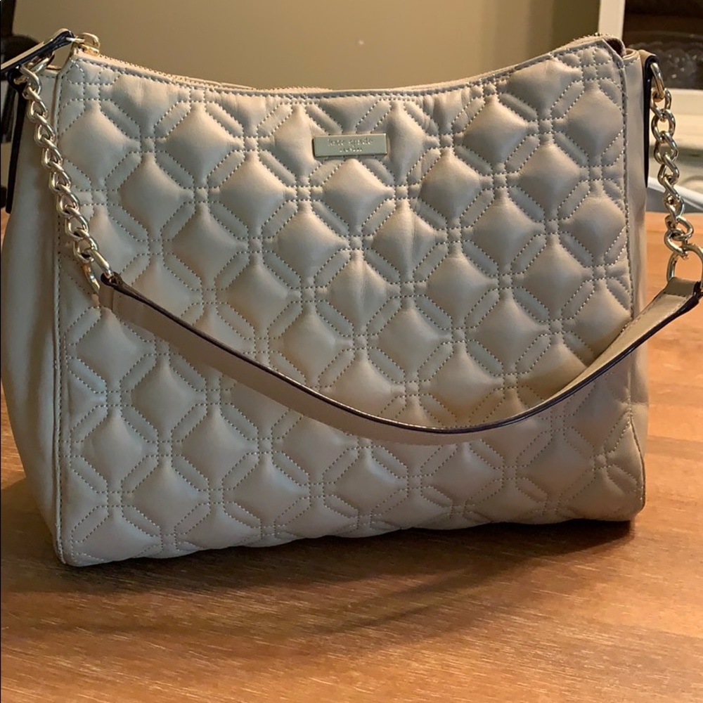 Kate Spade Astor Court Aurelia camel leather bag.